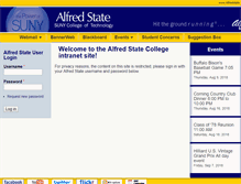 Tablet Screenshot of my.alfredstate.edu